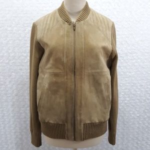 Vintage Suede Bomber Jacket